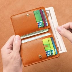 slim pu leather wallet