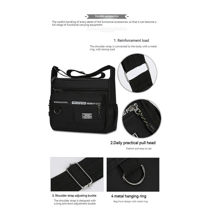 Unisex Single Shoulder Crossbody Bag 5