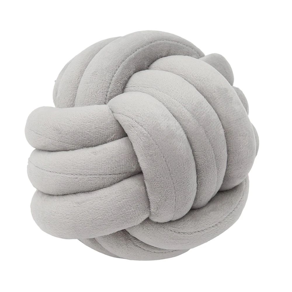 Knotted Plush Ball Throw Pillow 9