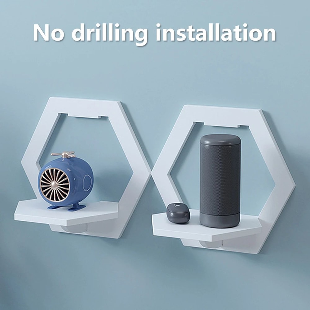 Hexagon Wall Shelf Display Set 2