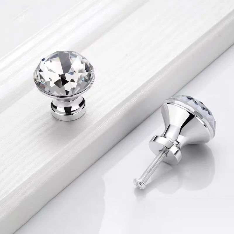 Crystal Diamond Cabinet Knob Set 3
