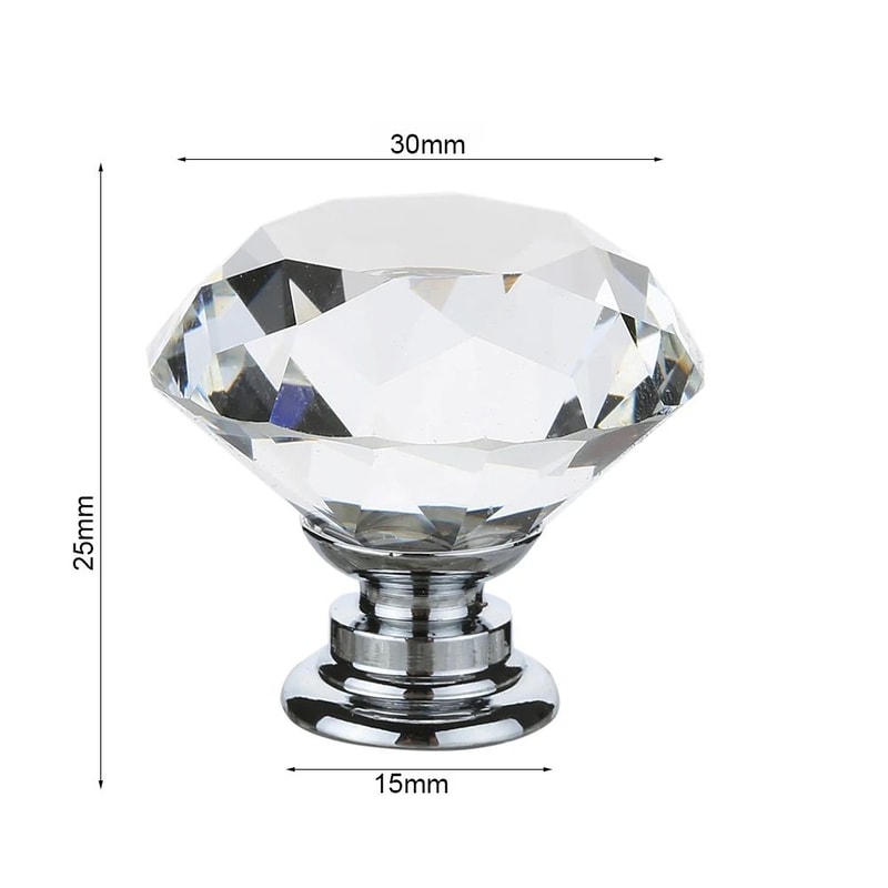 Crystal Diamond Cabinet Knob Set 5