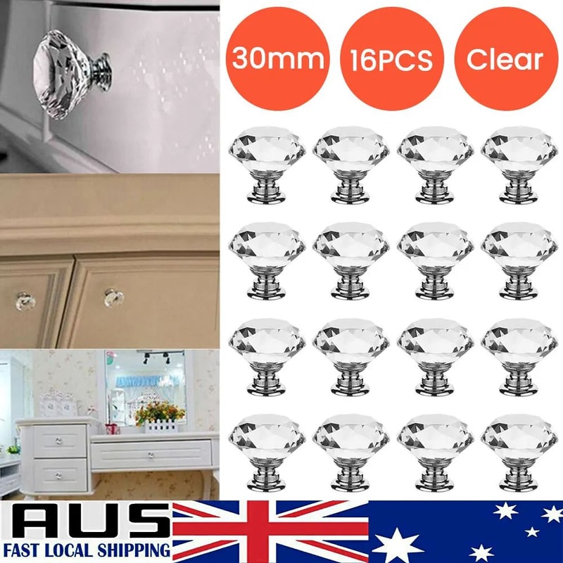 Crystal Diamond Cabinet Knob Set 7