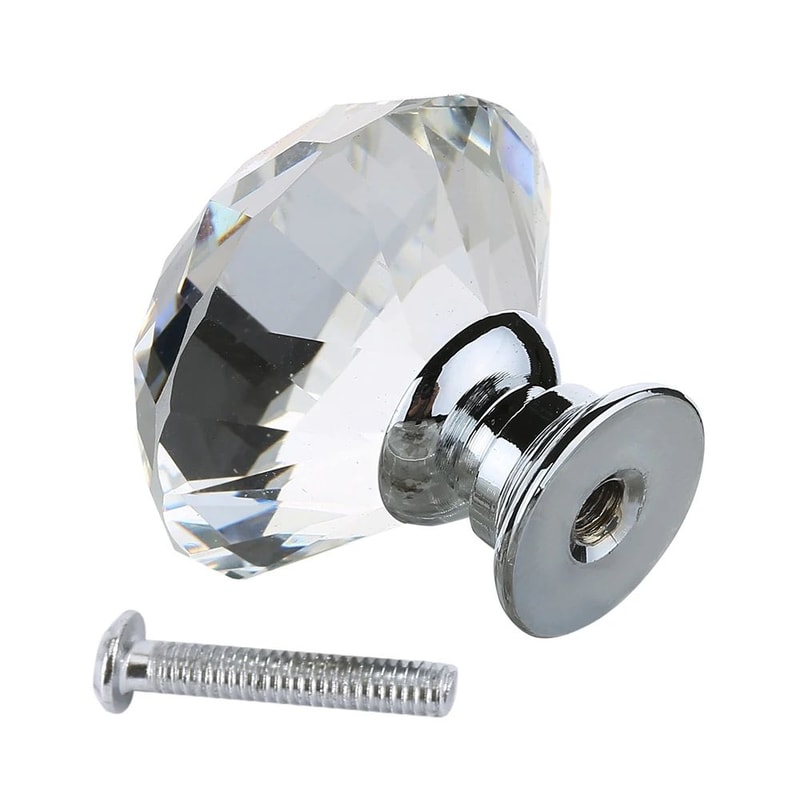 Crystal Diamond Cabinet Knob Set 10