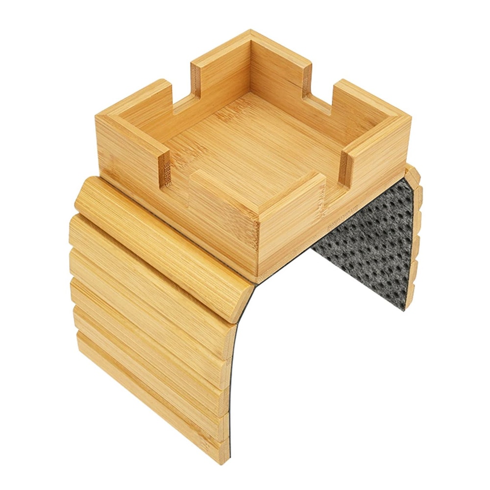 Bamboo Sofa Armrest Cup Holder Tray 13