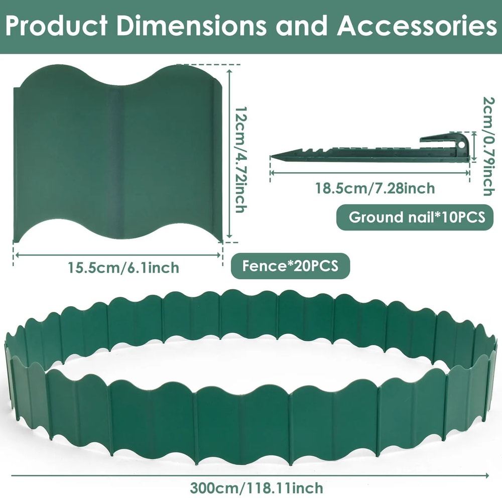 Garden Lawn Edging Fence Border 7