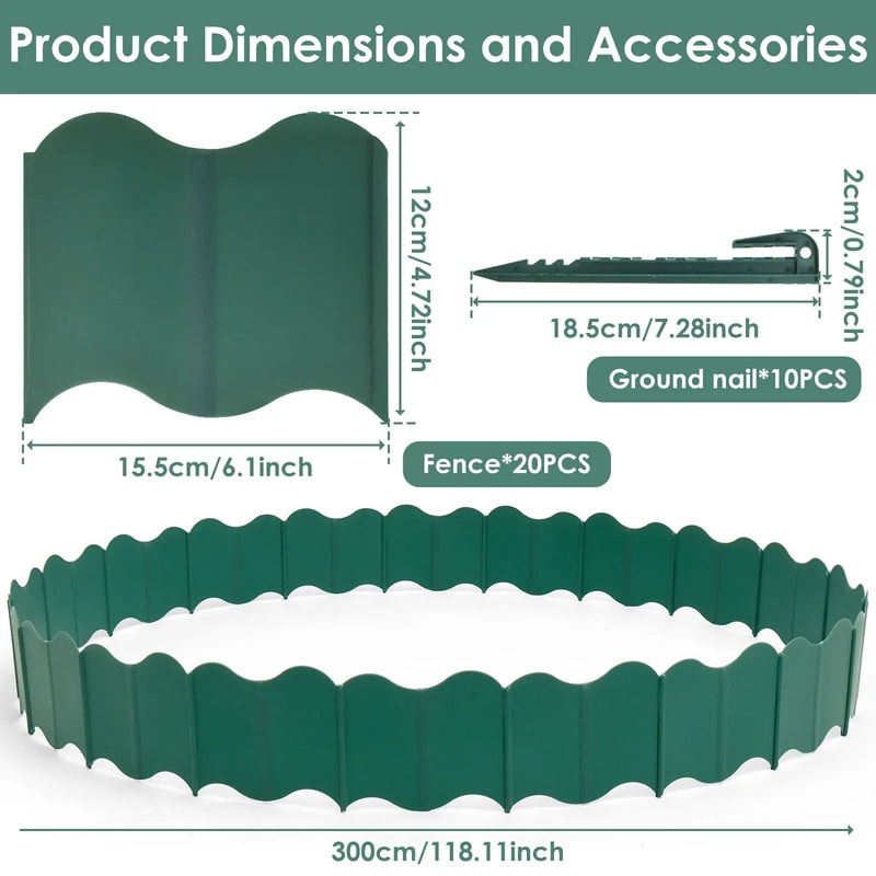 Garden Lawn Edging Fence Border 7