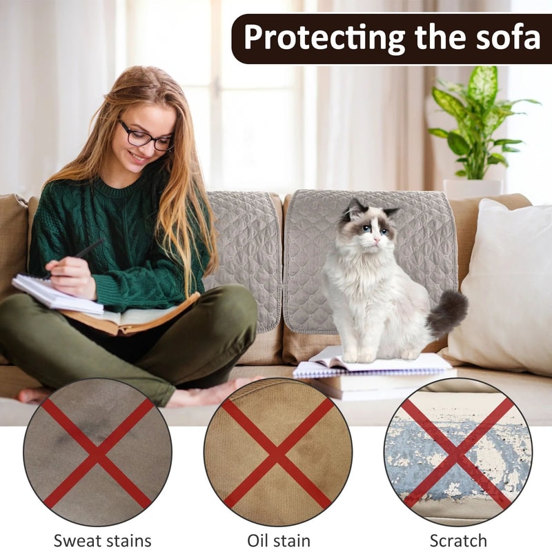 Sofa Headrest Protector Cover Set 3