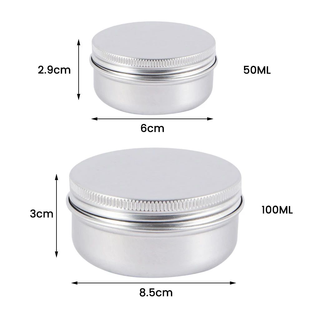 Refillable Aluminum Tin Container Set 5