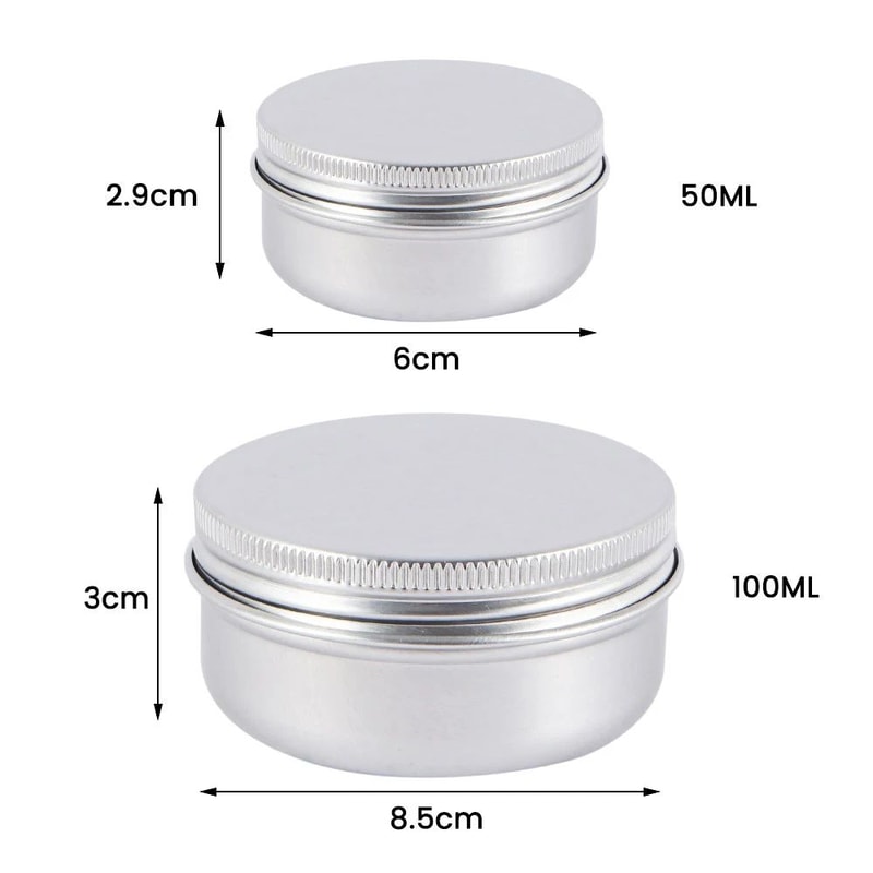 Refillable Aluminum Tin Container Set 5