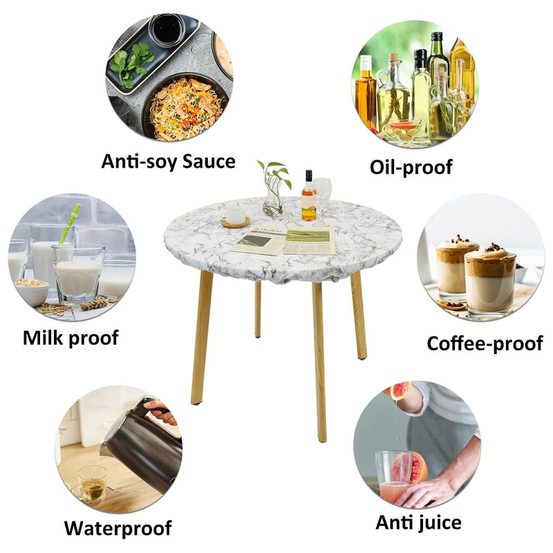Waterproof PVC Round Table Cover 9