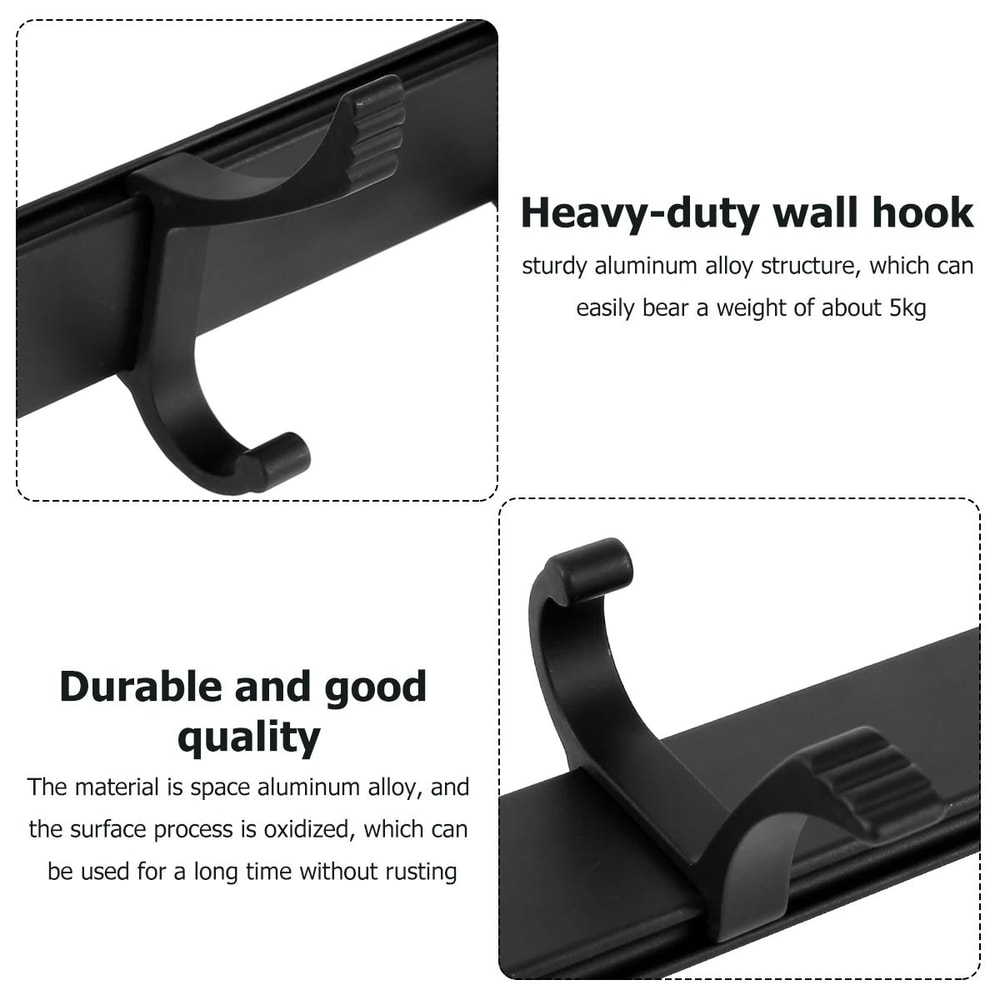 Wall Mounted Aluminum Coat Hook Rack 1