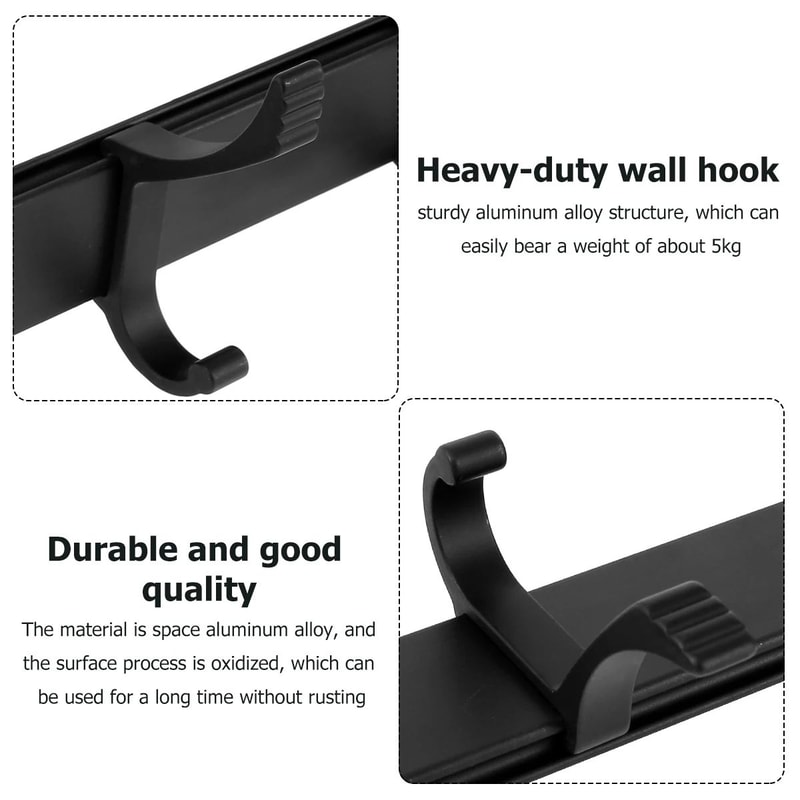 Wall Mounted Aluminum Coat Hook Rack 1