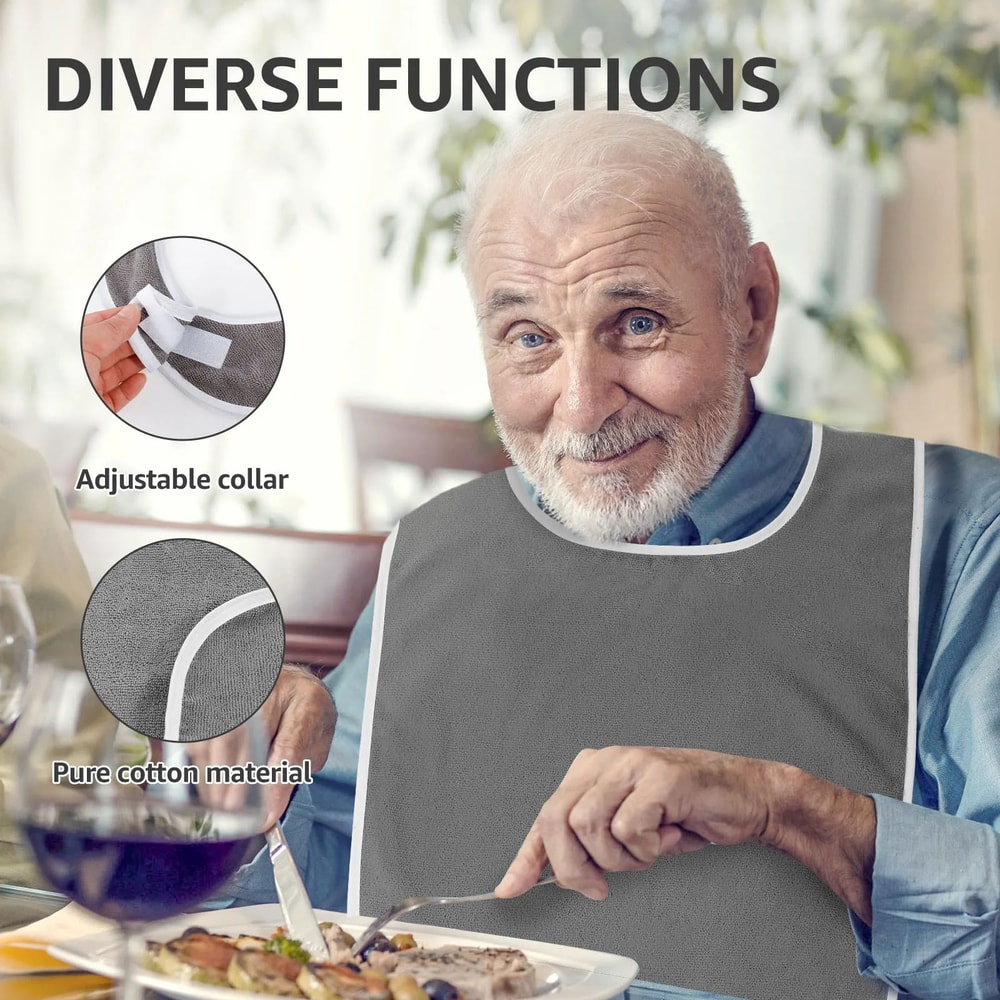 Reusable Adult Feeding Bib Set 1