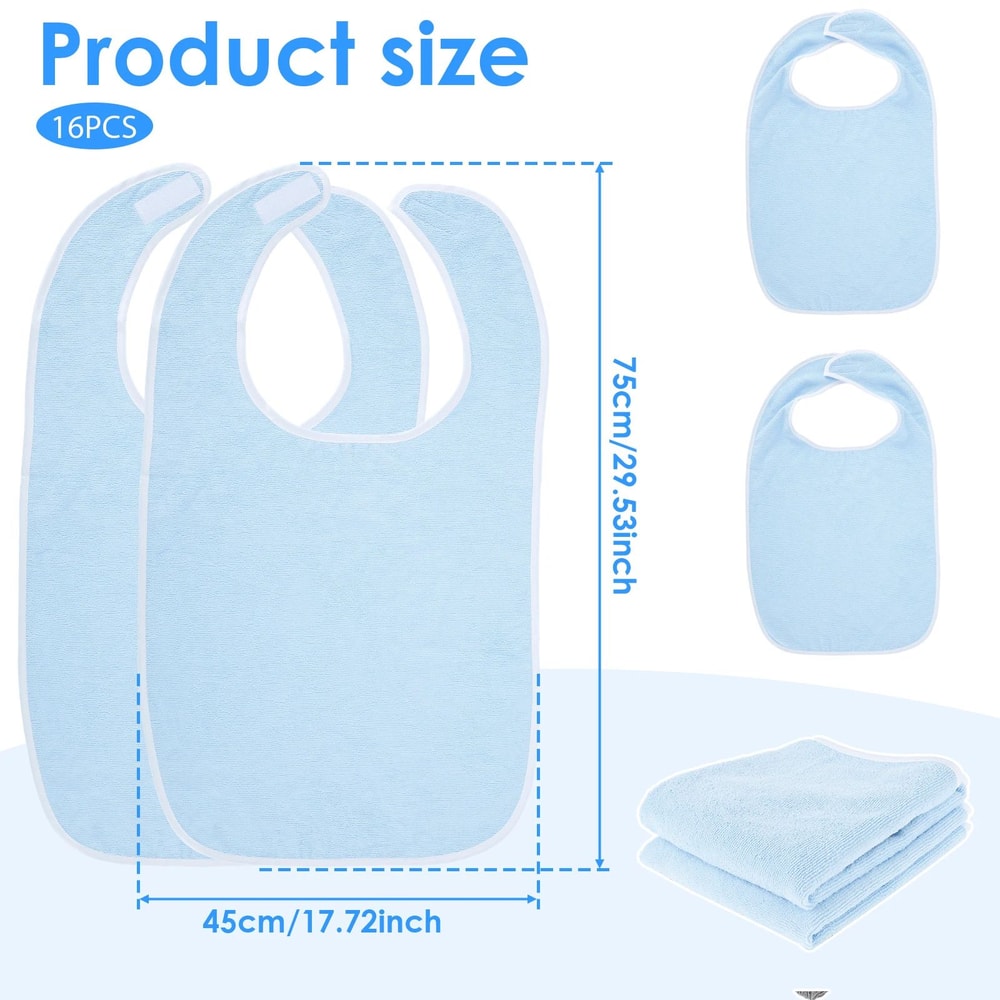 Reusable Adult Feeding Bib Set 6