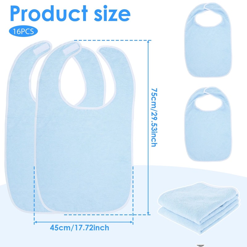 Reusable Adult Feeding Bib Set 6