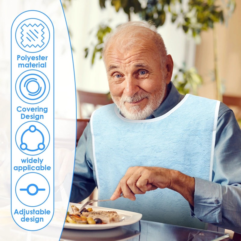 Reusable Adult Feeding Bib Set 7