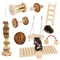 Natural Wooden Small Pet Chew Toy Set 0