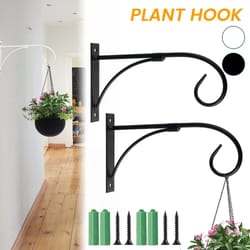 decorative iron hanging plant hook set