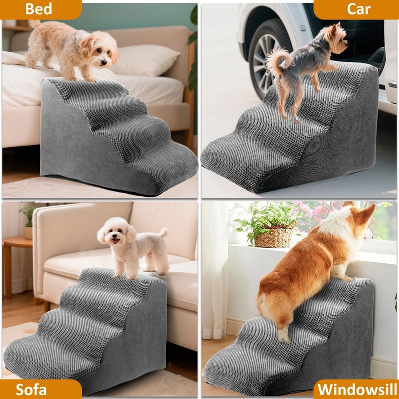 Curved Pet Stairs For Beds And Sofas 5