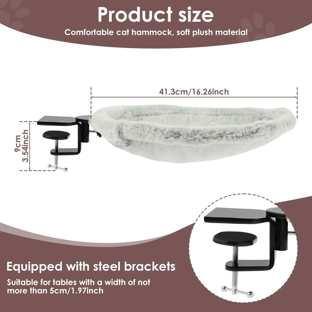 Desk Mounted Cat Hammock Bed 5