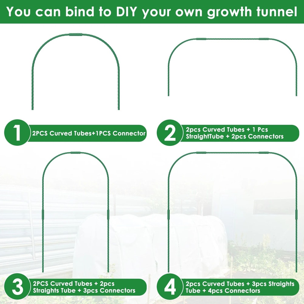 Steel Greenhouse Hoop Grow Tunnel Kit 5