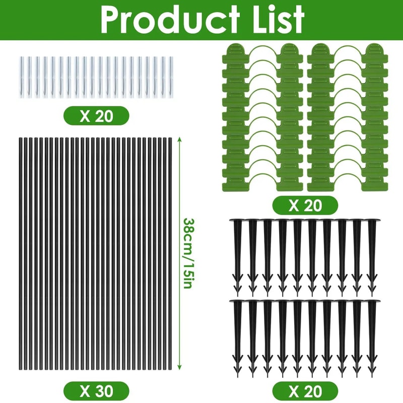 Steel Greenhouse Hoop Grow Tunnel Kit 9