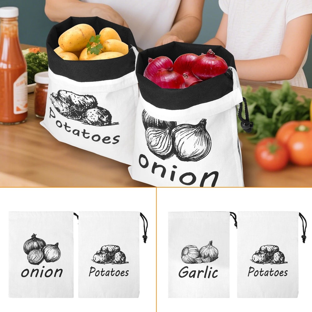 Reusable Potato Onion Storage Bag Set 1