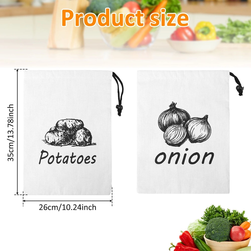 Reusable Potato Onion Storage Bag Set 5