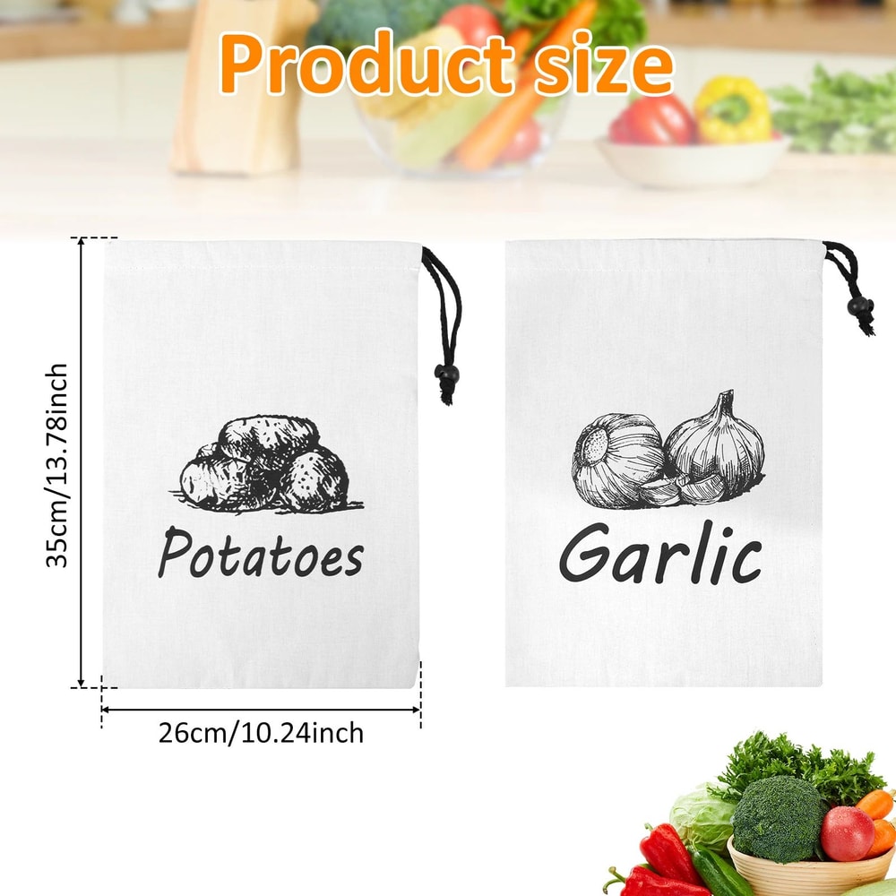 Reusable Potato Onion Storage Bag Set 8