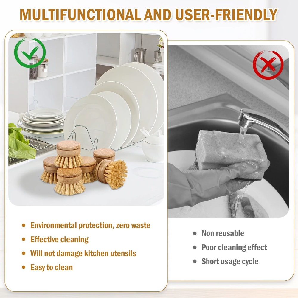 Eco Friendly Wooden Dish Cleaning Brush 7