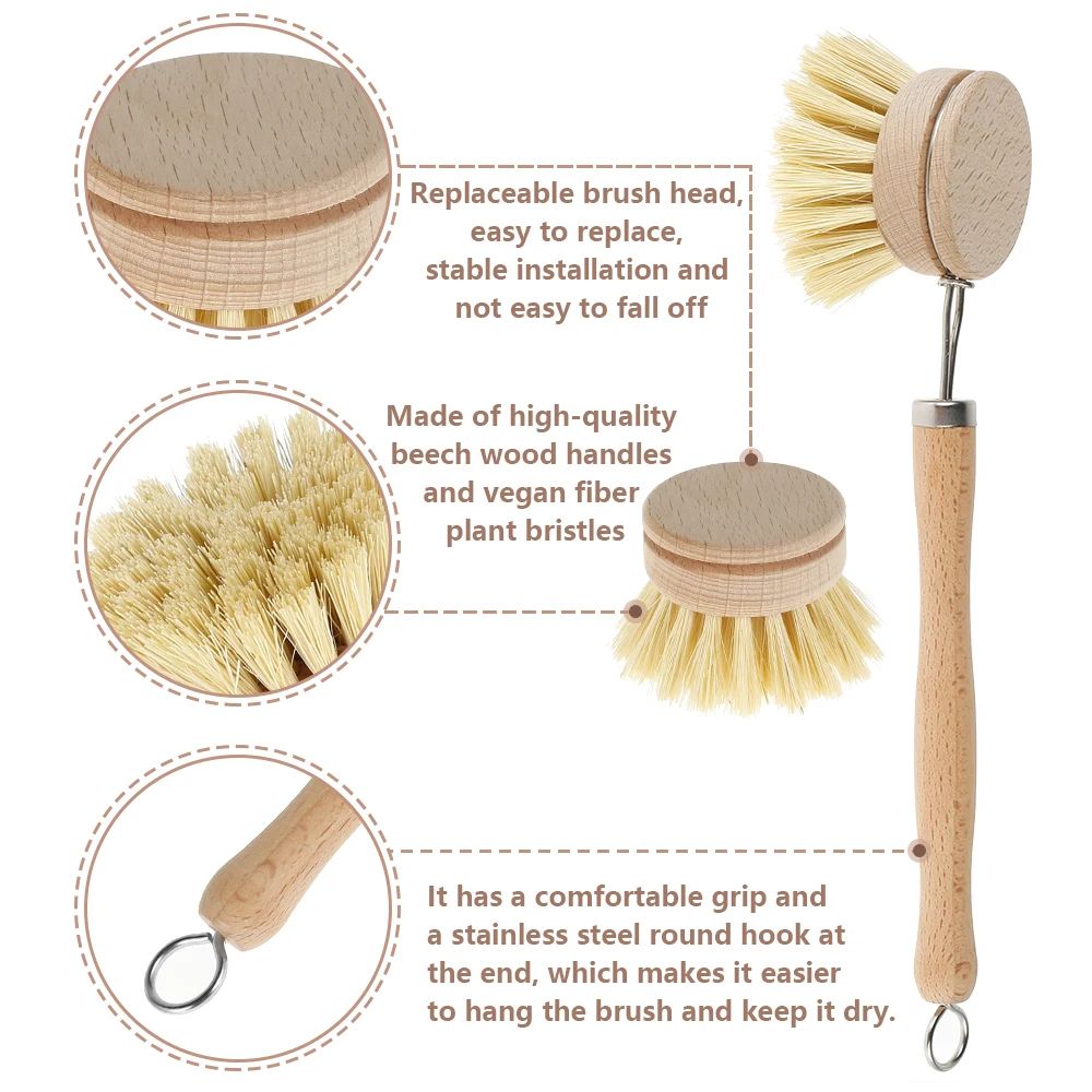 Eco Friendly Wooden Dish Cleaning Brush 10