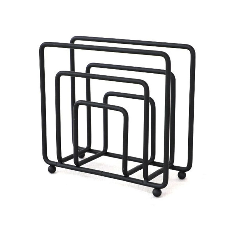 Iron Napkin Holder With Wooden Base 13