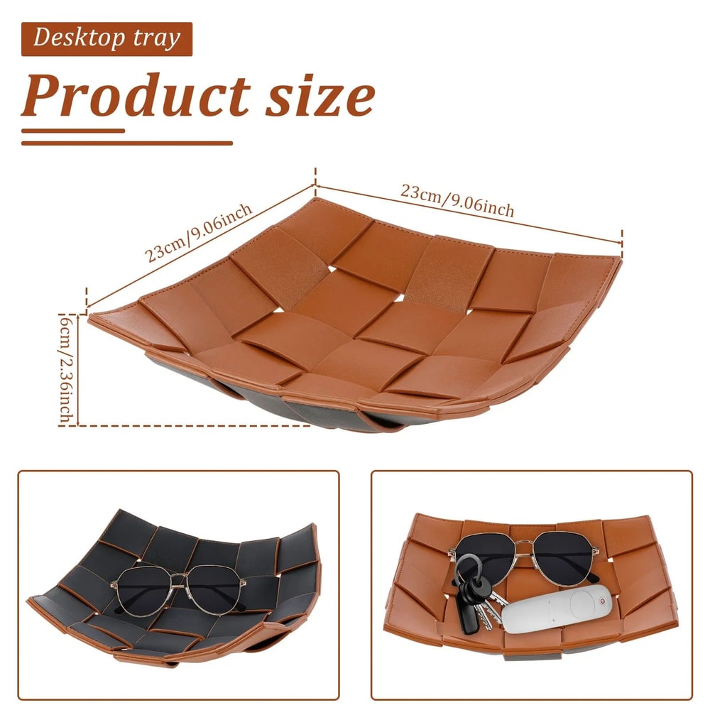 PU Leather Valet Tray Organizer 5