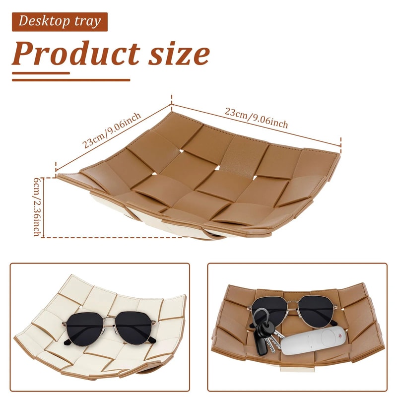 PU Leather Valet Tray Organizer 6