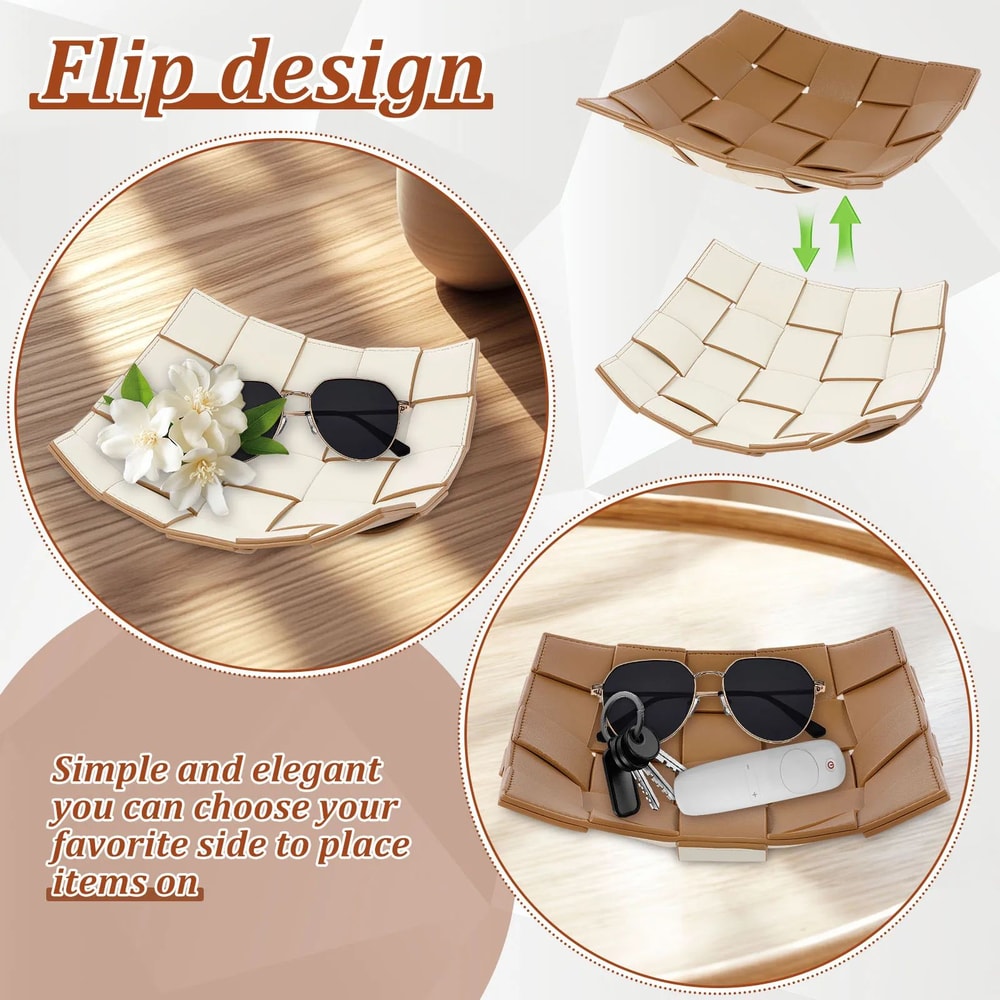 PU Leather Valet Tray Organizer 7