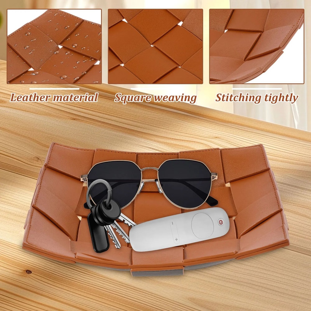 PU Leather Valet Tray Organizer 8