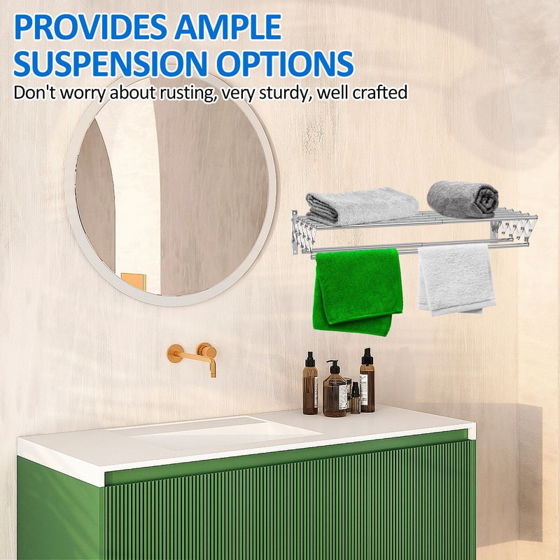 Retractable Wall Mounted Laundry Drying Rack 5