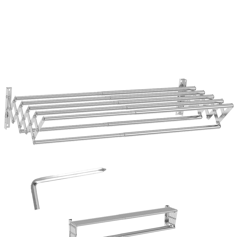 Retractable Wall Mounted Laundry Drying Rack 7