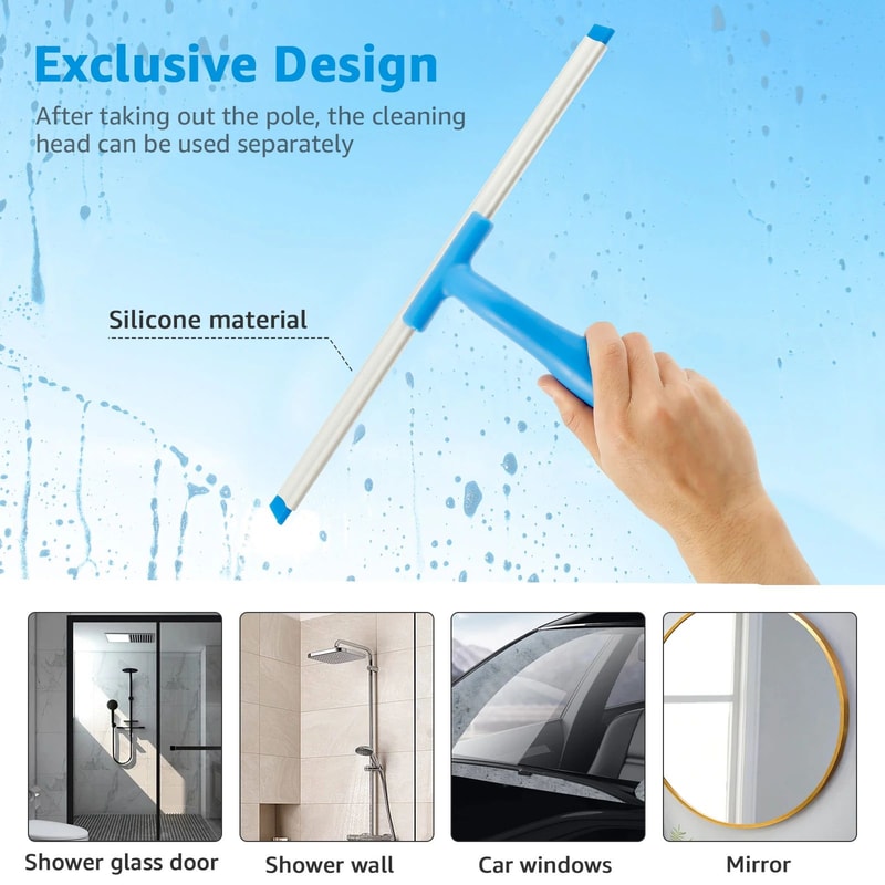 Extendable Window Cleaning Squeegee Kit 4