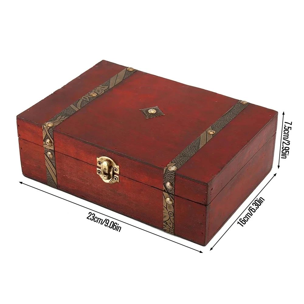 Retro Wooden Jewelry Storage Box 7