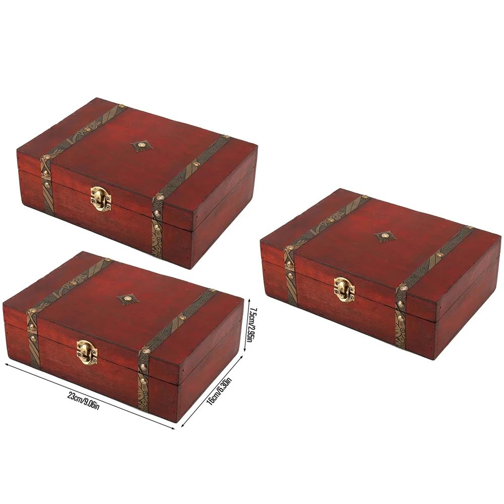 Retro Wooden Jewelry Storage Box 9
