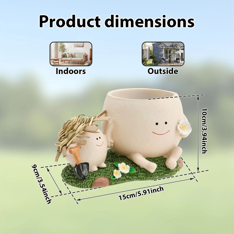 Cute Smiley Face Succulent Planter 6