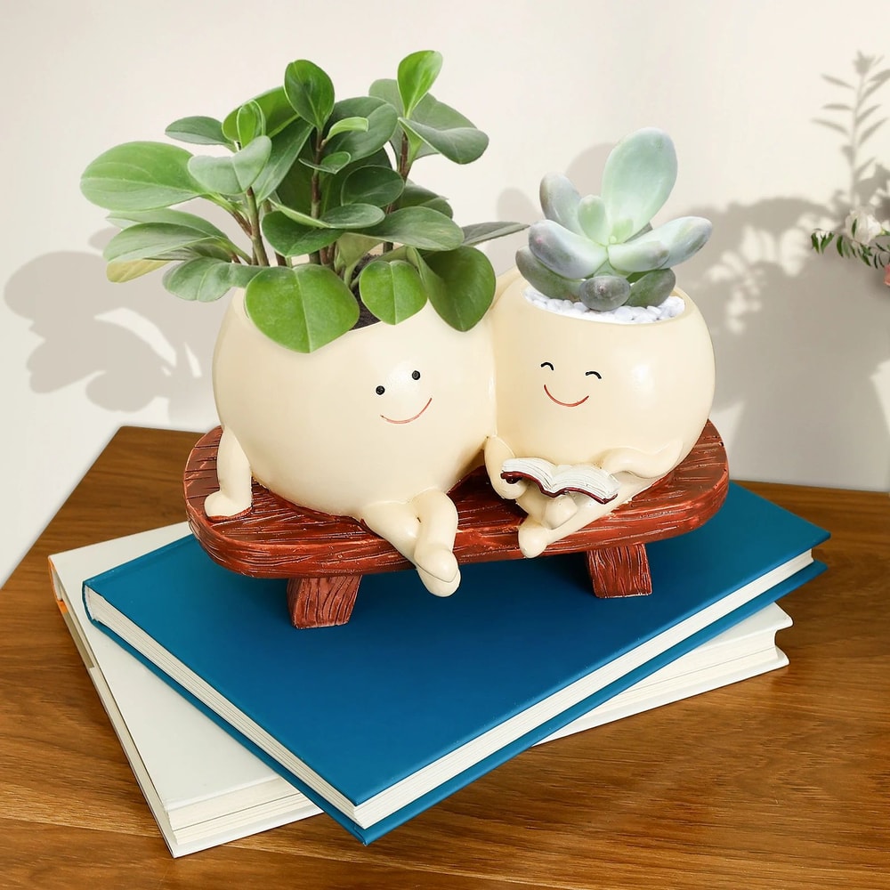 Cute Smiley Face Succulent Planter 8