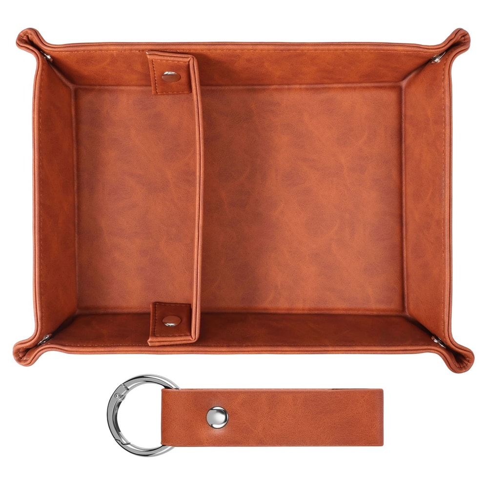 PU Leather Folding Valet Tray 8