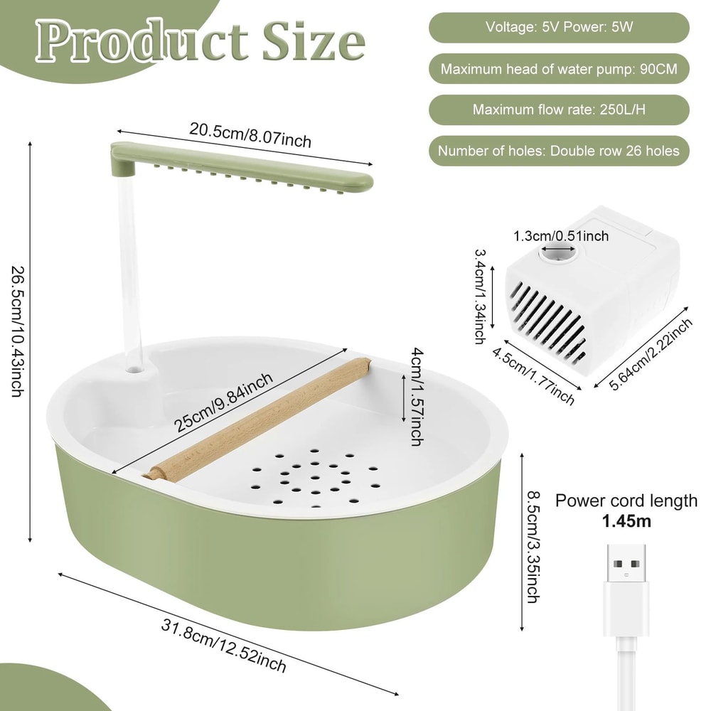 Automatic Bird Bath Fountain 5