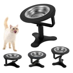 adjustable elevated pet bowl stand
