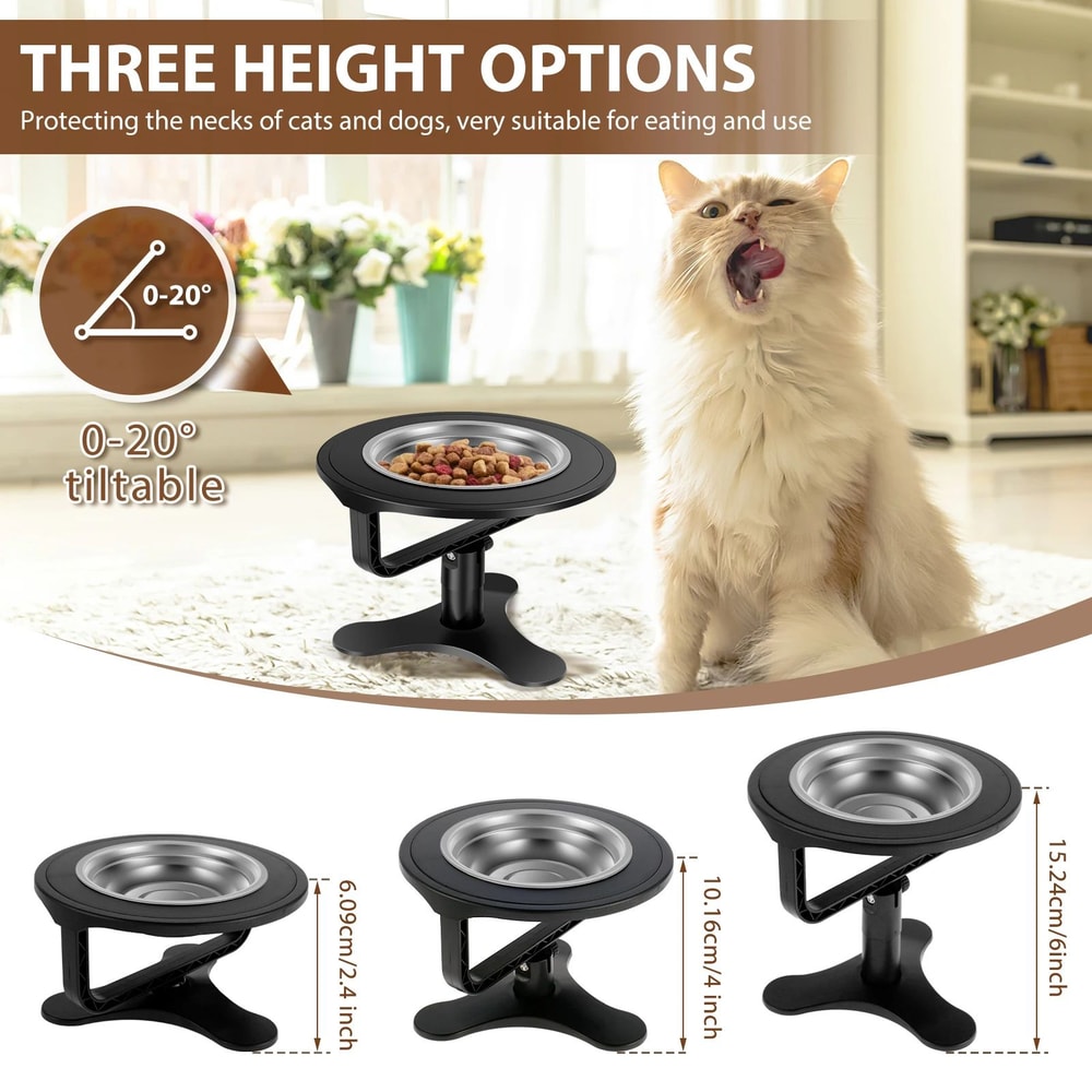 Adjustable Elevated Pet Bowl Stand 2
