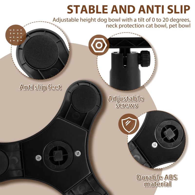 Adjustable Elevated Pet Bowl Stand 3