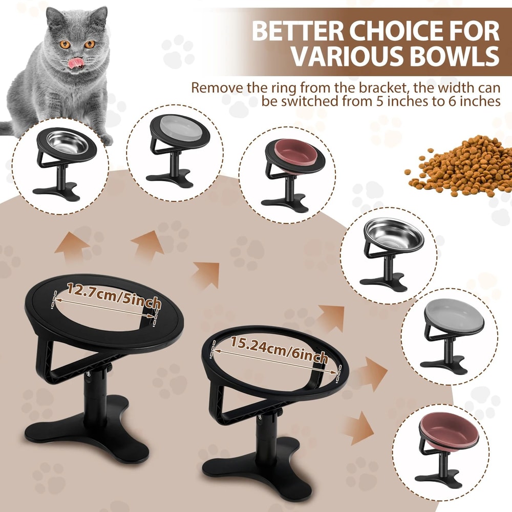 Adjustable Elevated Pet Bowl Stand 4